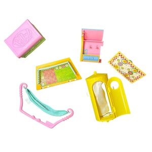 Vintage Polly Pocket Accessory Lot Hammock Dog House Furniture
